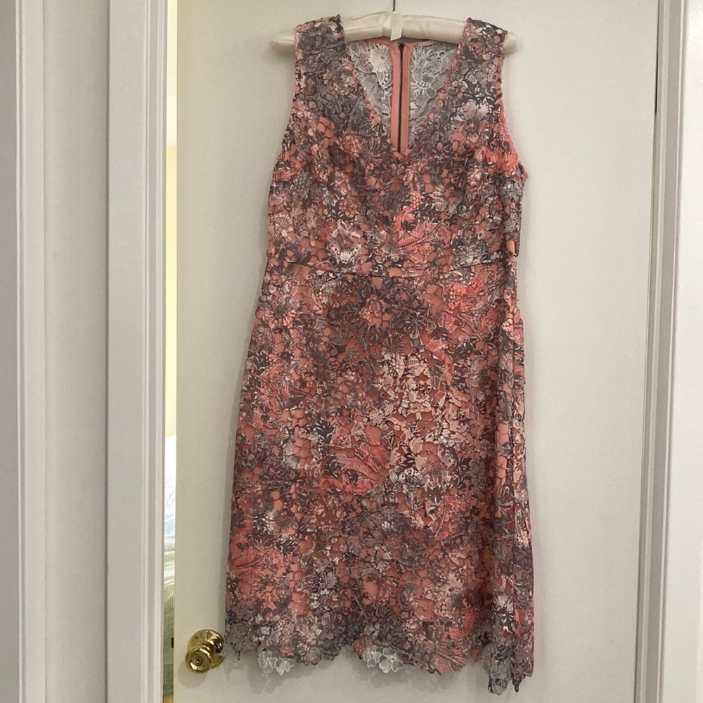 EUC Tahari Lace overlay dress
